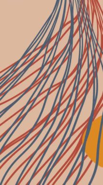 El çizimi, kusursuz animasyon arka plan. Modern moda çizimler. Turuncu bej renkler. 