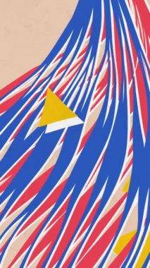 Düzensiz olarak dağılmış geometrik elementlerden oluşan soyut bileşim. 