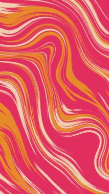 Soyut arkaplan. Sıvı renk girdaplı çizimler. Turuncu kahverengi ve bej renkli animasyon.