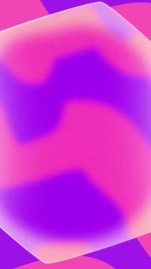 Mor ve pembe renk döngüsü arka planında minimalist soyut altıgen. 