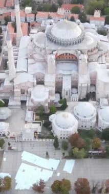 Ayasofya Camii Ayasofya Ayasofya Ayasofya Sofya, İstanbul 'daki antik semboller, Dji insansız hava aracı, şehir manzarası, Türkiye' nin tarihi konumu Fatih ile havadan çekilen resimler.