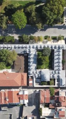 Süleyman Cami Camii İstanbul 'daki antik semboller, Dji insansız hava aracı kent manzaralı havadan çekimler, Türkiye' nin tarihi konumu Fatih 