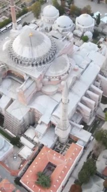 Ayasofya Camii Ayasofya Ayasofya Ayasofya Sofya, İstanbul 'daki antik semboller, Dji insansız hava aracı, şehir manzarası, Türkiye' nin tarihi konumu Fatih ile havadan çekilen resimler.