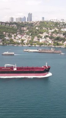 Tarihi Yeşil İstanbul Şehri Boğaz Manzarası Yüksek Kaliteli Türkiye İnsansız Hava Aracı