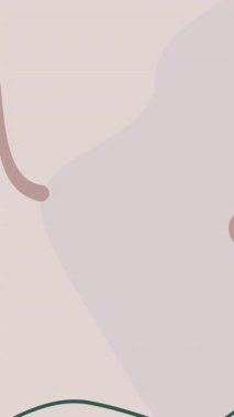 Canlandırılmış organik şekiller içeren sonbahar temaları. Soyut düşüş 