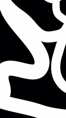 Soyut siyah-beyaz animasyon deseni. Karmaşık çizilmiş şekiller. Yüksek kaliteli animasyon. 4k.