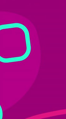 Cyan şekilli geometrik pembe arkaplan. 