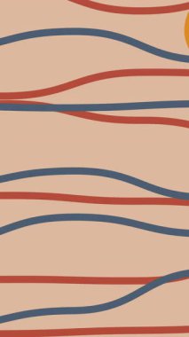 El çizimi, kusursuz animasyon arka plan. Modern moda çizimler. Turuncu bej renkler. 