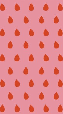 Kırmızı damla sıvısal arkaplan, 80 'lerin retro soyut tasarım motifi arka plan, geometrik şekiller.