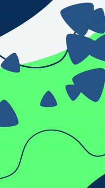 Lacivert şekilli soyut yeşil arkaplan. Çoklu renkli canlandırma arkaplanı. 