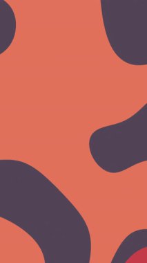 Kırmızı animasyonlu beyaz ve turuncu şekilli soyut dalgalar. 