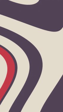 Kırmızı animasyonlu beyaz ve turuncu şekilli soyut dalgalar. 