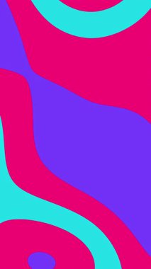 Çarpık dalgalı renk çizgileri olan parlak dinamik animasyon arkaplanı