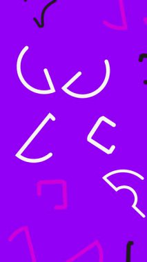 Kusursuz desenli soyut animasyon arkaplanı. El çizimi şekiller. Mor arka plan. 4k animasyon.