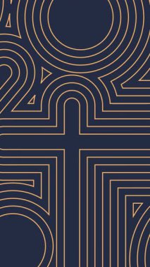 Modern zarif mavi soyut animasyon arkaplanı. Sıcak kahverengi çizgili şekiller. 