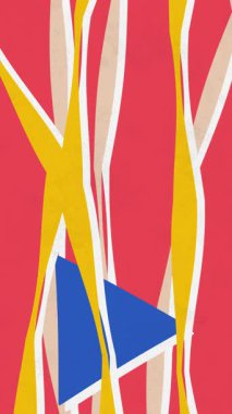 Düzensiz olarak dağılmış geometrik elementlerden oluşan soyut bileşim. 