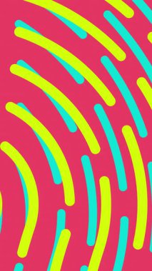 Neon rengi canlandırılmış çizgi arkaplanı, kıvrılmış sıvı yeşil ve turkuaz renk tasarımı. 