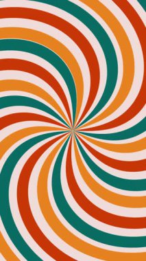 Animasyon geometrik arka planı olan kusursuz bir desen. Yeşil kırmızı turuncu spiral çizgiler. 