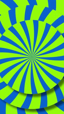 Geometrik spiral desenli yeşil mavi modern animasyon desenli, neon çizgileri. 
