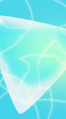 Parlak, soyut mavi, yeşil, beyaz, üçgen şekilli bir döngü.. 