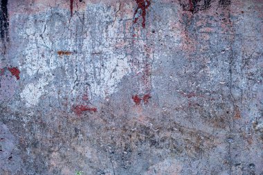 Arka plan olarak binanın boyalı beton tabanı