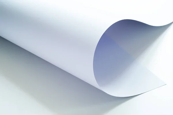 Великий Аркуш Білого Паперу Світлому Фоні — стокове фото