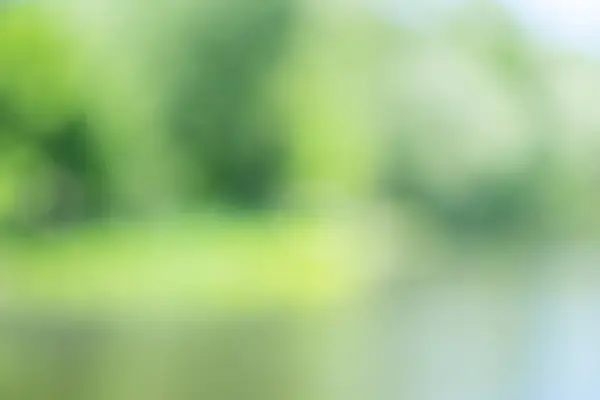 Metin materyali için bulanık arkaplan (nehir, ağaçlar, çimenler, ilkbahar).