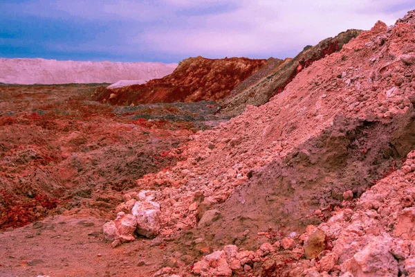 Отходы Химической Промышленности Марсианский Ландшафт — стоковое фото