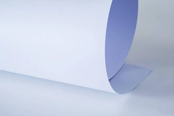 Великий Білий Аркуш Паперу Білому Тлі Синій Відтінок — стокове фото