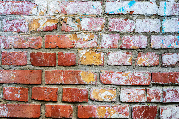 Old brick wall as a background for various creative compositions.