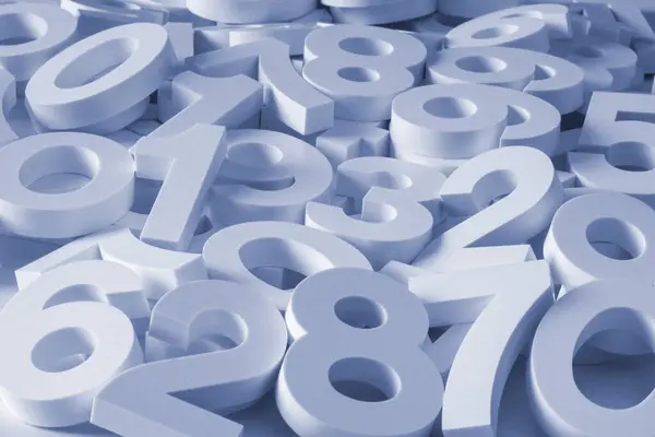 Arkaplanda numaralar var. Sıfırdan dokuza.