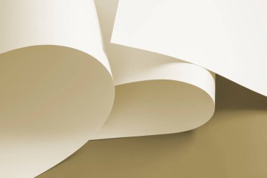 Sıcak bej renkli kağıt yaprakları..