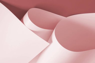 Yaratıcı tasarım görevleri için bir arkaplan olarak pembe kağıt sayfaları.