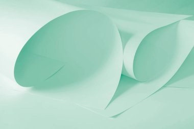  Yeşil tonda kağıtlar. Yaratıcı tasarım çalışmaları için arkaplan.