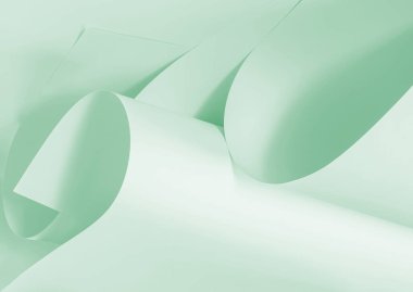  Yeşil tonda kağıtlar. Yaratıcı tasarım çalışmaları için arkaplan.