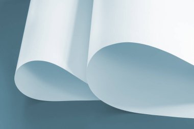  Soğuk mavi tonda kağıtlar. Yaratıcı tasarım çalışmaları için arkaplan.