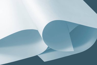  Soğuk mavi tonda kağıtlar. Yaratıcı tasarım çalışmaları için arkaplan.