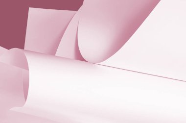 Pembe tonda kağıtlar. Yaratıcı tasarım çalışmaları için arkaplan.