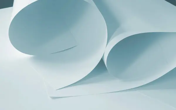 Kağıtlar mavi tonda.