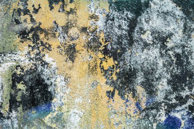 Renkli soyut arka plan. Eski, çatlak, arka plan olarak duvardaki boyayı soyuyorlar..