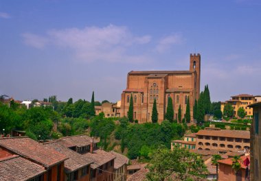 Siena İtalya 'nın ortaçağ kasabası. Avrupa. Tatil yeri..