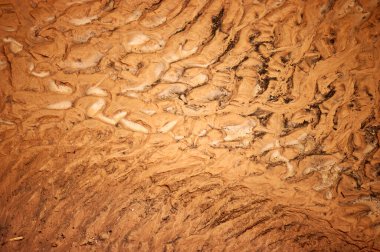 Selden gelen çamur çok soyut bir görüntü oluşturuyor..