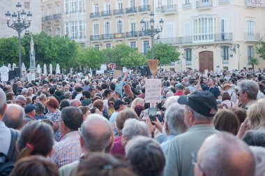 Valencia, İspanya - 29 Mayıs - 2025. Gösteri ve genel grev Başkan Valencia Mazon 'un istifasını talep ediyor..