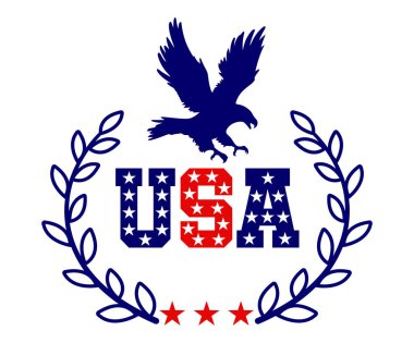 Usa, Amerikan bayrağının düz çizimini renklendiriyor