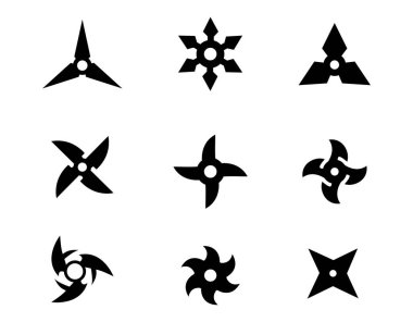 Kunai Bıçak Simgesi Silueti Çizimi. Ninja Silahları Vektör Grafik İmza Çizelgesi