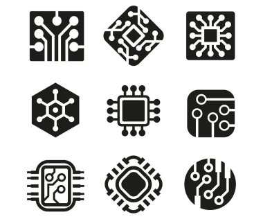 Devre bilgisayar panosu, şema elektronik, elektrik akışı iletken vektör illüstrasyonu