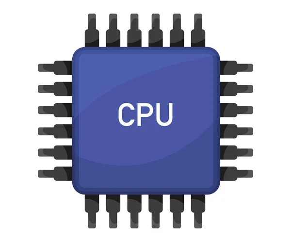 コンピュータプロセッサ マイクロプロセッサ電子 Cpuボード チップセット回路ベクターイラスト — ストックベクタ