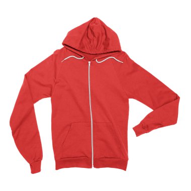 Hemen tasarımlarınız için güzel resimler oluşturun, bu Ön Görünüm Biçimli Sweatshirt 'ü Füzyon Kırmızı Rengi ile