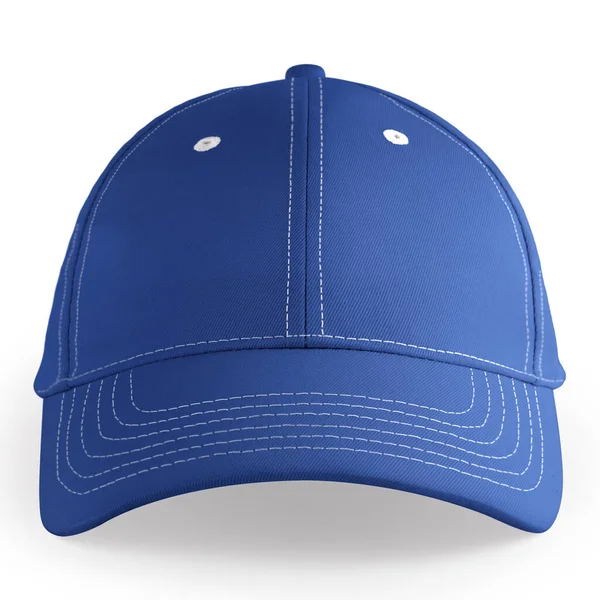 Ένα Άδειο Front View Stylish Sport Hat Mockup Λαμπρό Μπλε — Φωτογραφία Αρχείου