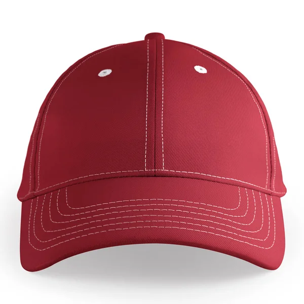 Pusty Przodu Widok Stylowy Sport Hat Mockup Lychee Red Color — Zdjęcie stockowe